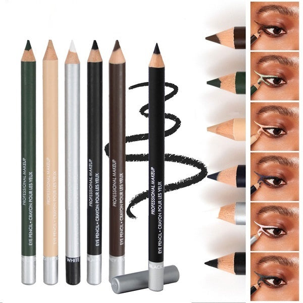 Six-color wooden eyeliner pencil collection
