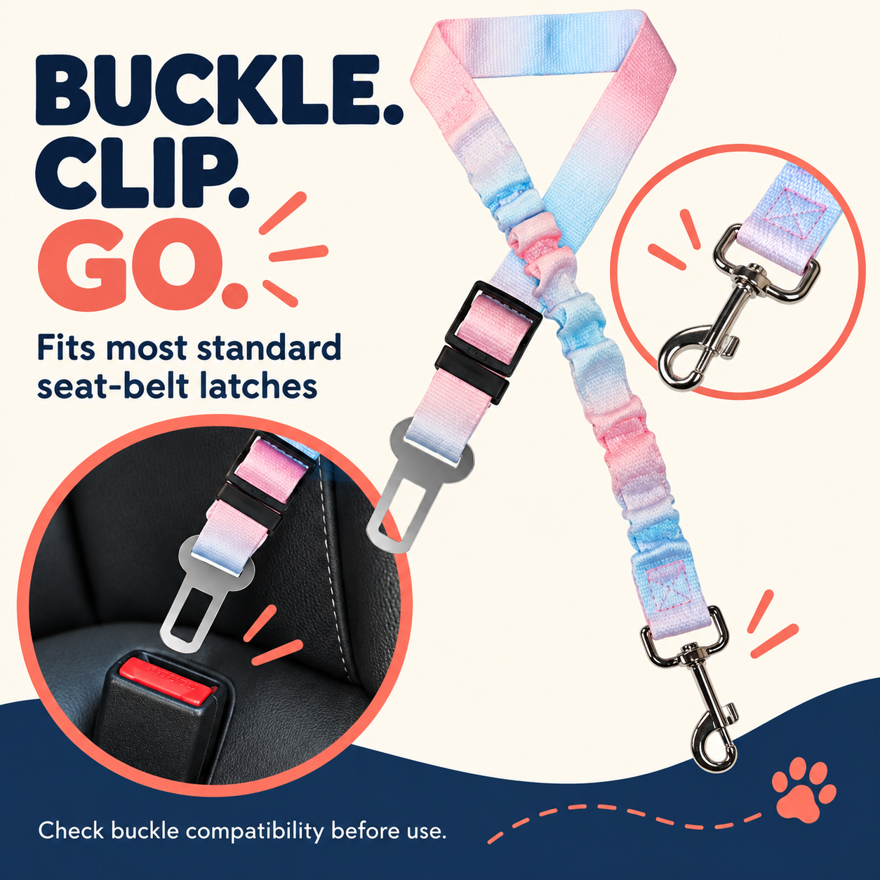 Vimeoy buckle and clip compatibility guidance