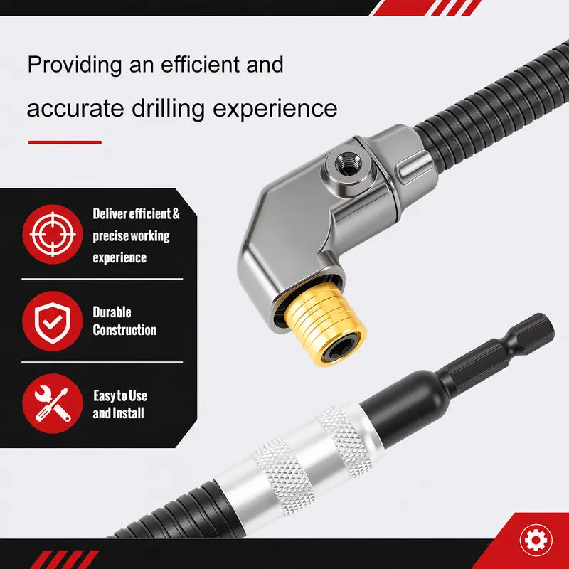 Right Angle Drill Adapter for Tight Spaces