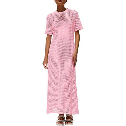 Women's Eyelet Crochet Maxi 2 Piece Dress Sets