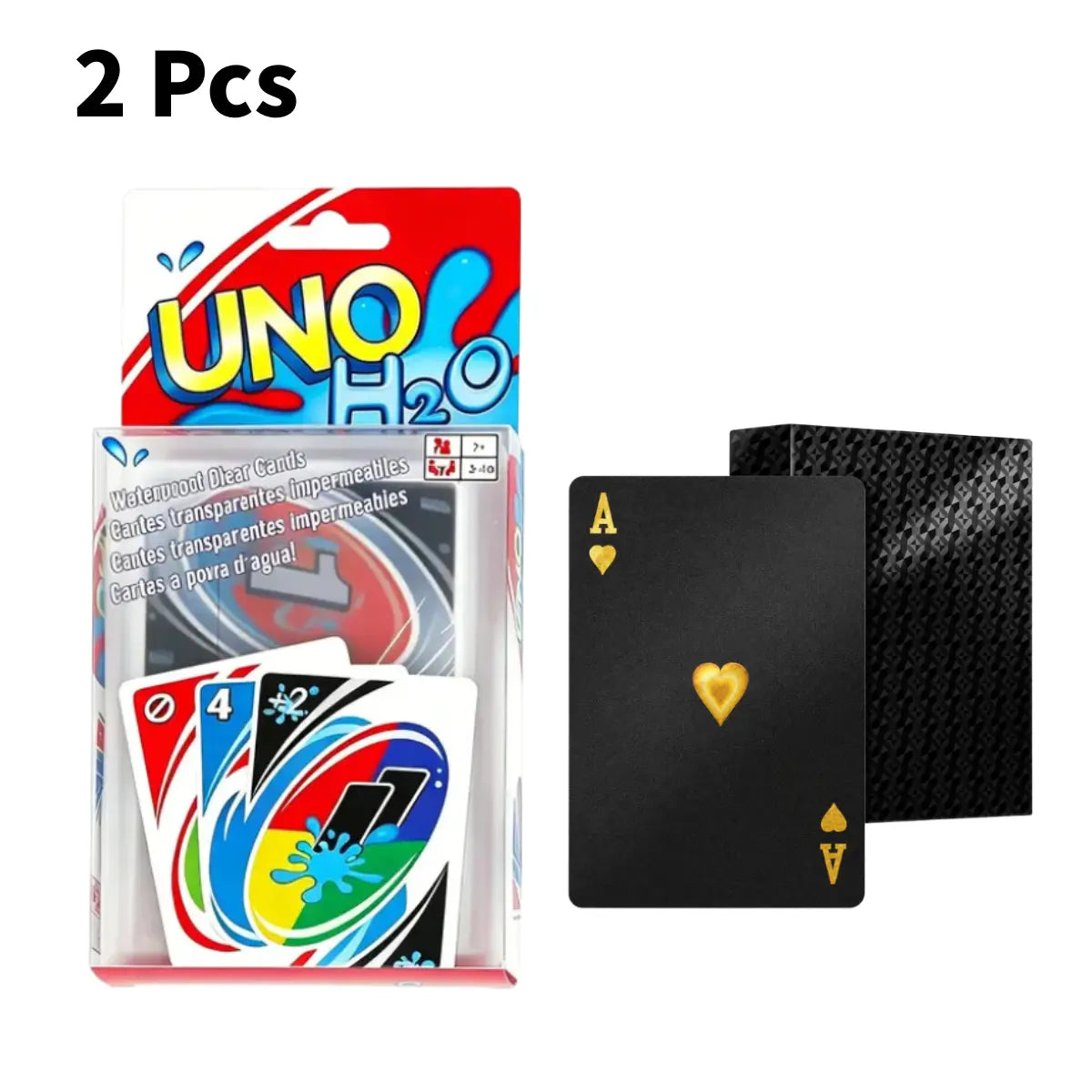 Waterproof Clear Color Card Game – Pool & Travel Deck