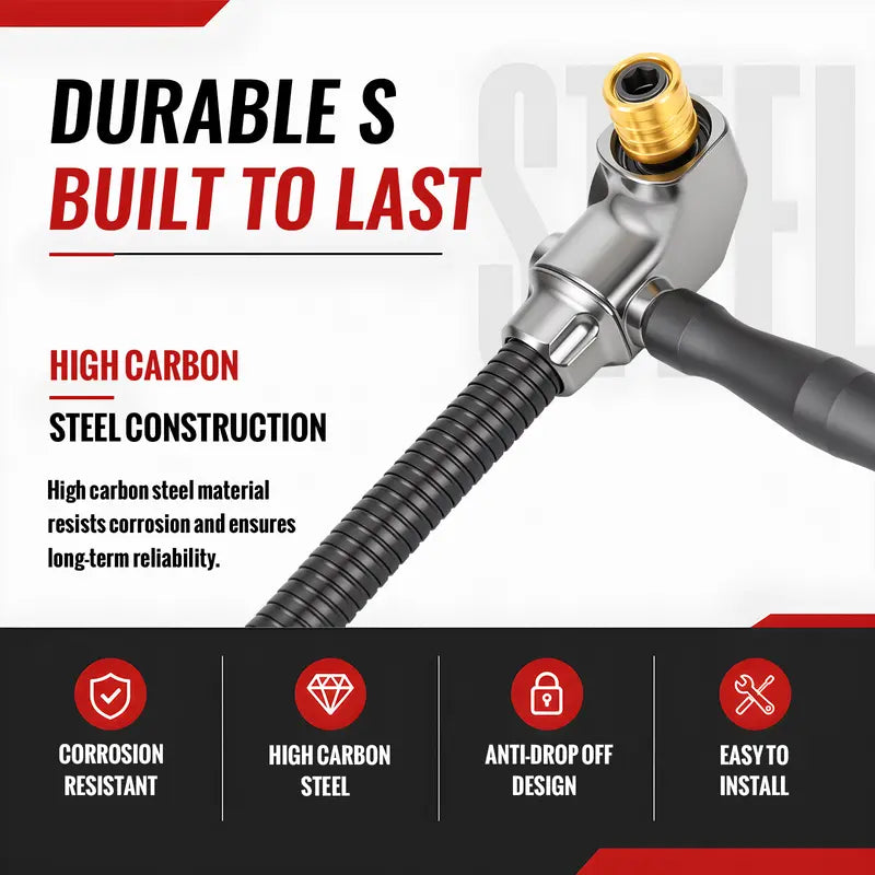 Right Angle Drill Adapter for Tight Spaces