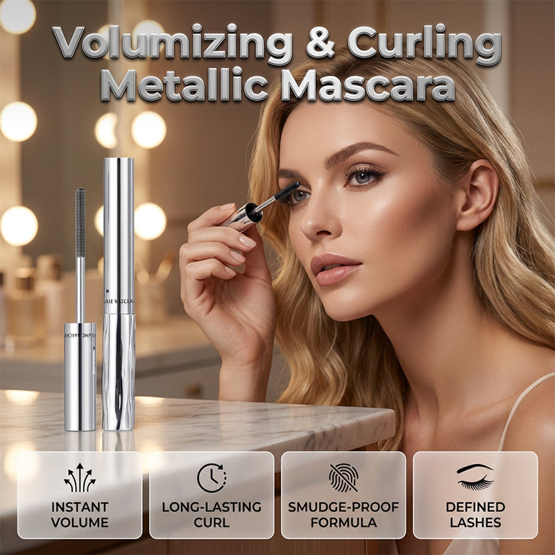 Precision-thread mascara applied to lashes