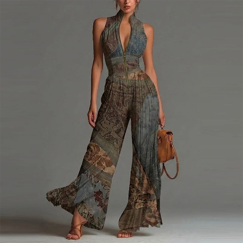 Flowing Pleated Jumpsuit
