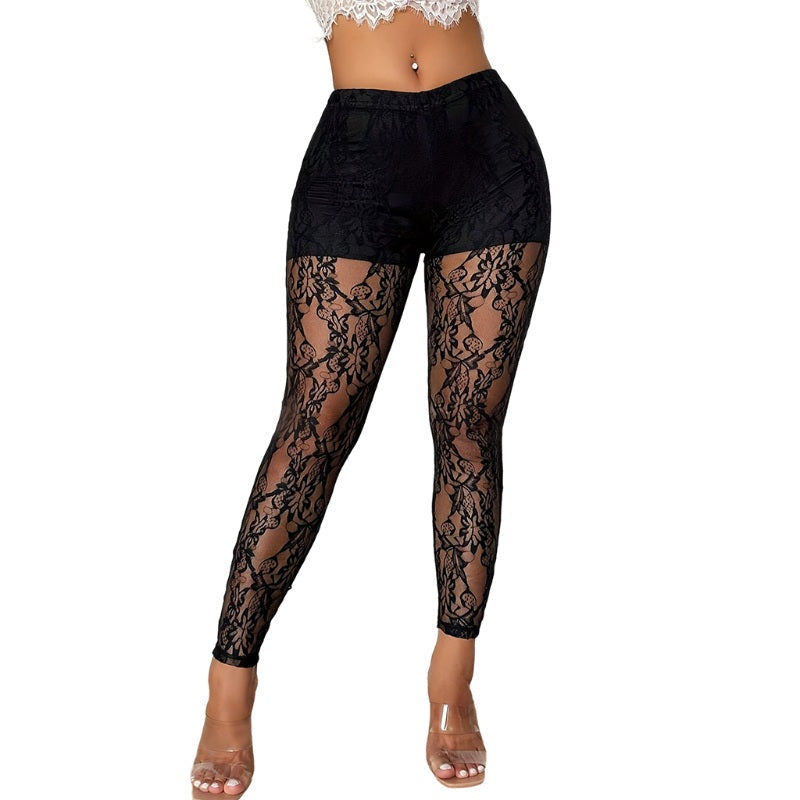 Women's Sexy Sheer Lace Mesh Pants